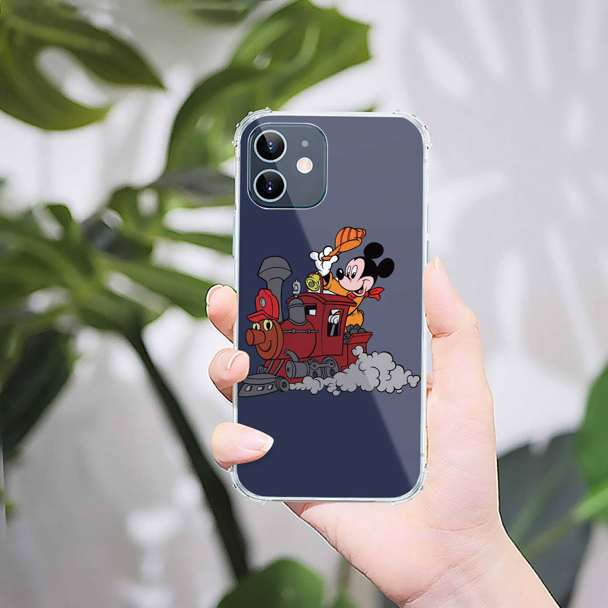 （画像用） ミッキーマウス Mickey Mouse 【iPhone 12シリーズ対応】透明スマホケース（クリアソフトケース）
